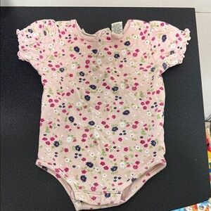 Cherokee Pink Floral Kids Bodysuit Y2K